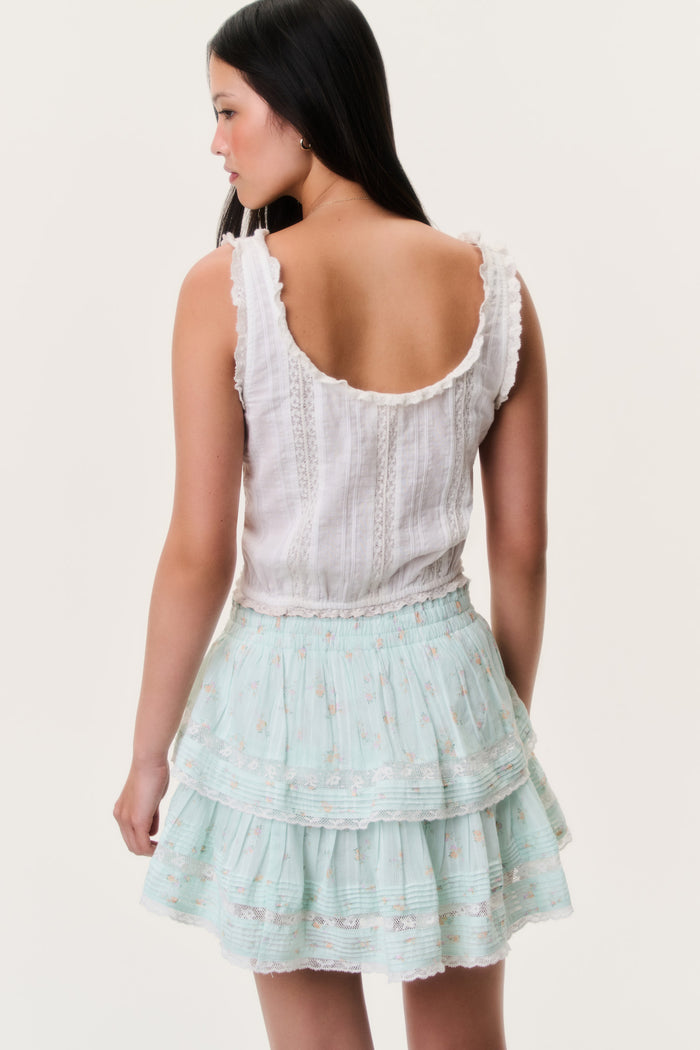 Ditsy Floral Ruffle Mini Skirt