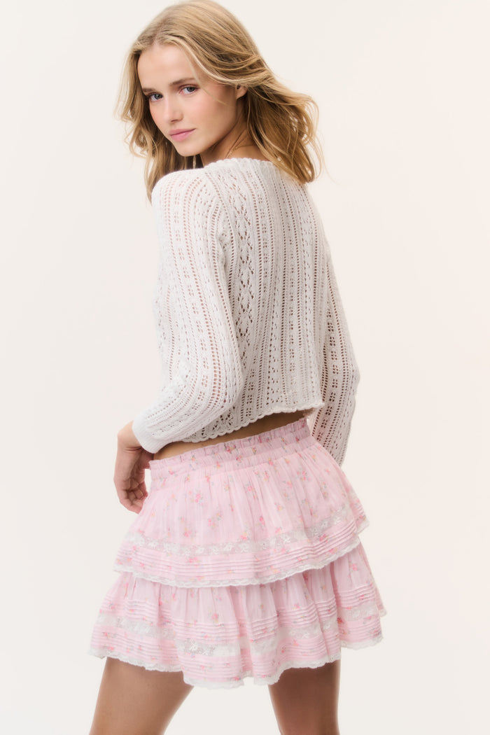 Ditsy Floral Ruffle Mini Skirt