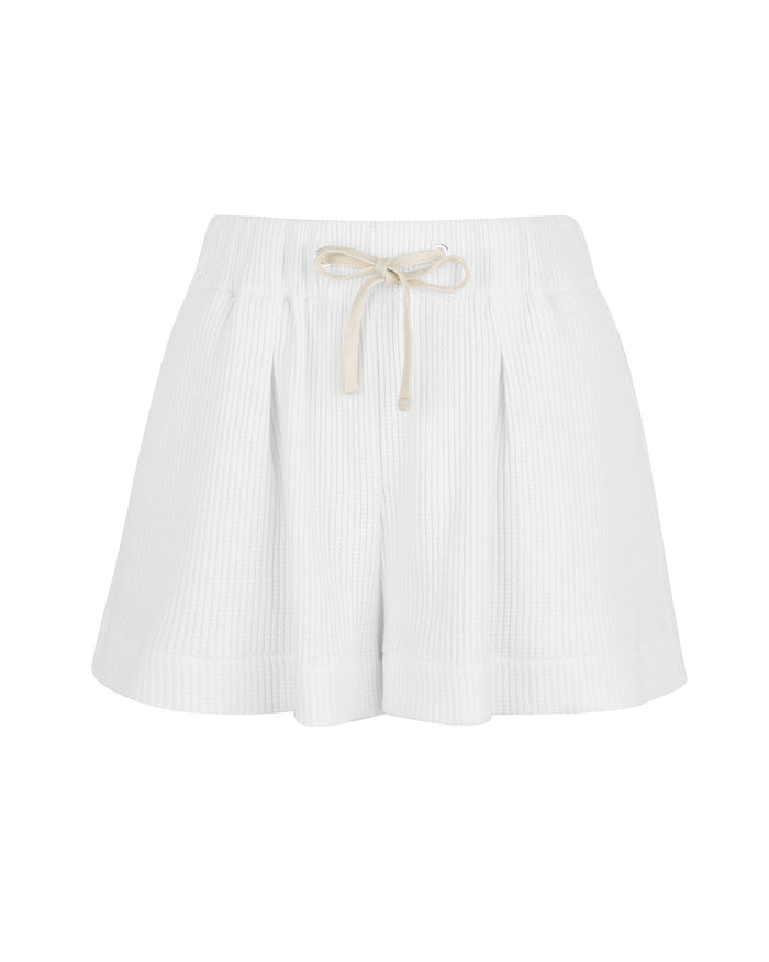 EMMA WAFFLE SHORTS CLOUD WHITE