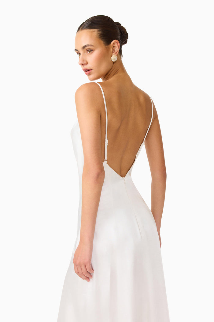 Erielle Cowl Neck Gown White - Dress - Elliatt