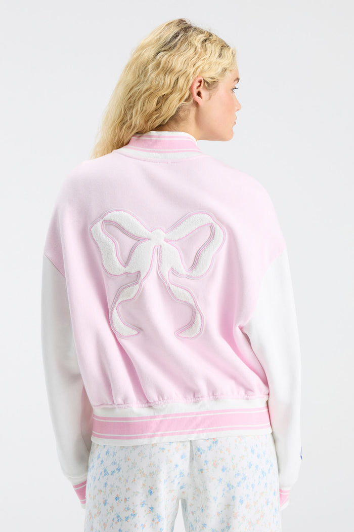 Fanatics x LoveShackFancy Collegiate Varsity Jacket