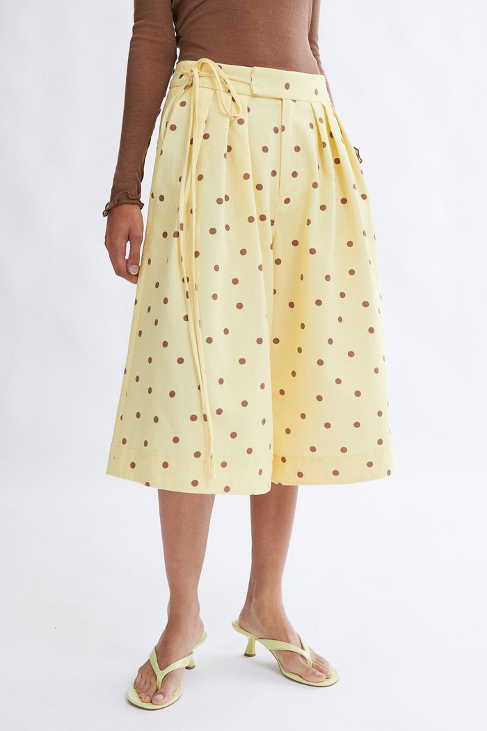 Eliza Faulkner Designs Inc. Frances Short Yellow Polka Dot