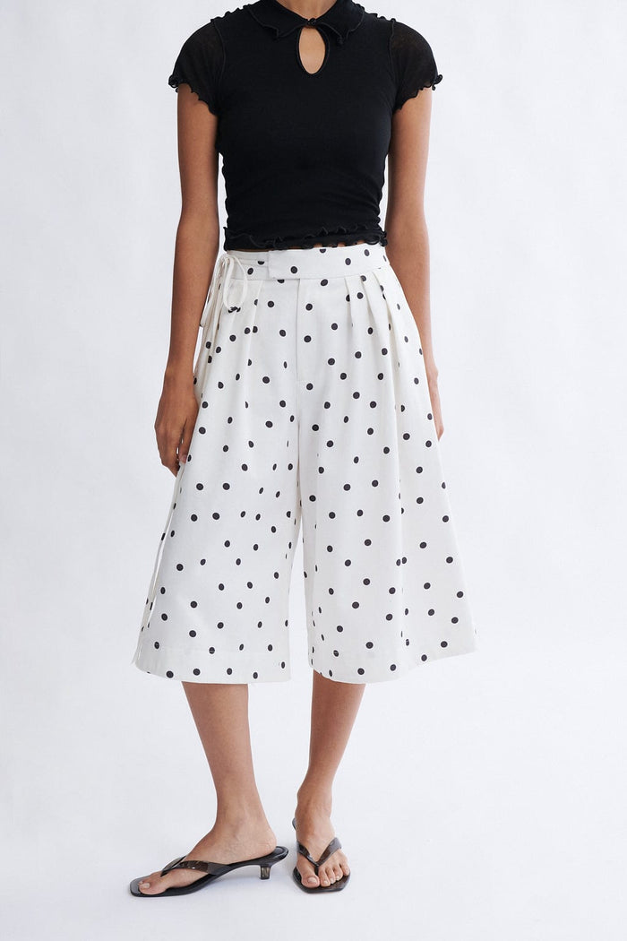 Eliza Faulkner Designs Inc. Frances Short White Polka Dot