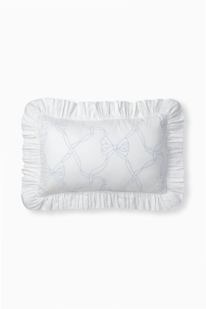 Garden Bow Ruffle Throw Pillow