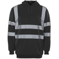 Hi Vis Black Hooded Sweatshirt