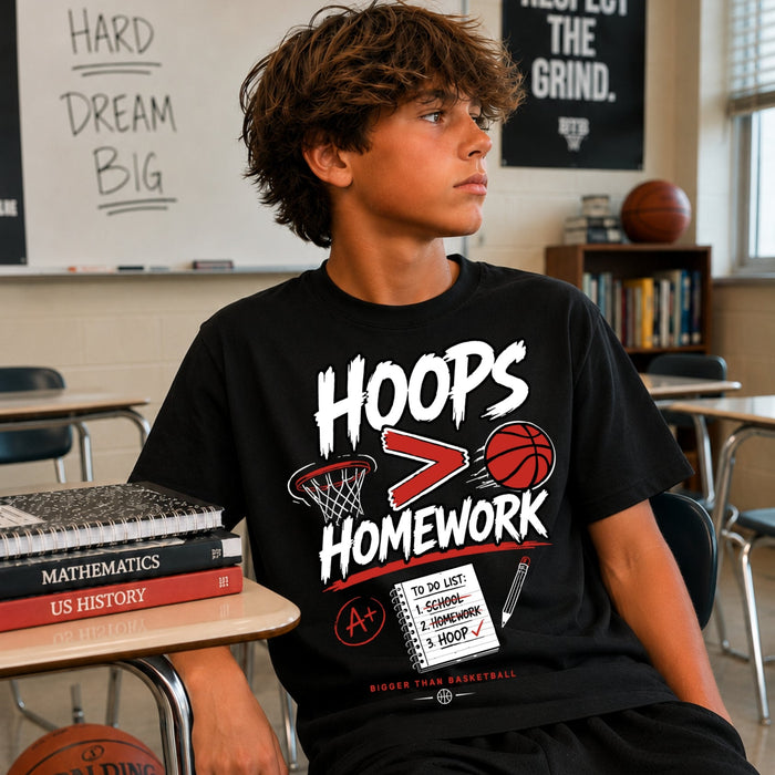 Hoops > Homework - T-Shirt - Black