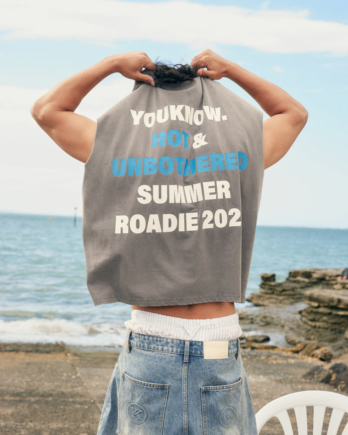 Hot & Unbothered Tank | Washed Grey