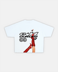 I SWEAR ITS WATER TEE WHITE - white graphic print tee, back view - Cold Culture