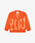 Jacquard Knit Cardigan | Orange