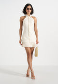 jasmine-halterneck-pleated-mini-dress-cream