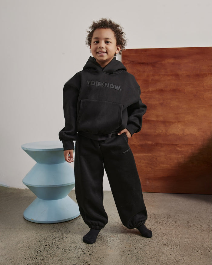 Kids Applique Block Set | Black/Black