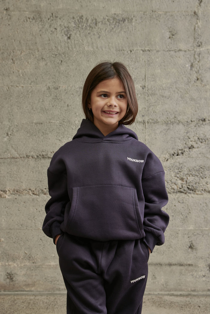 Kids Core Box Hoodie | Navy