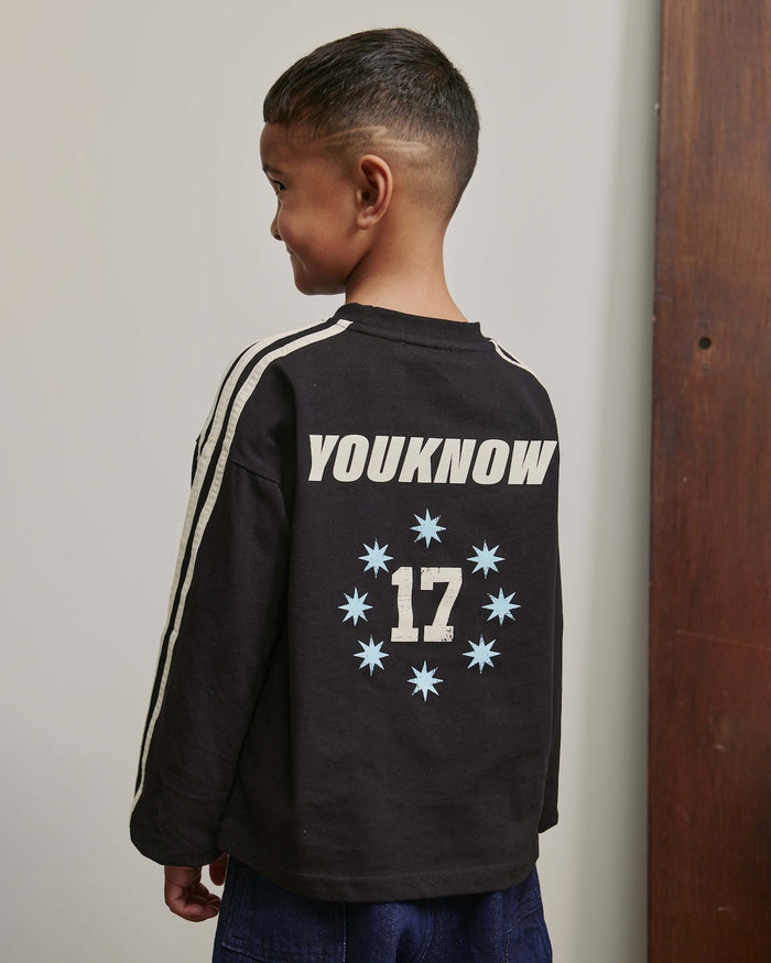 Kids Racing LS tee | Washed Black