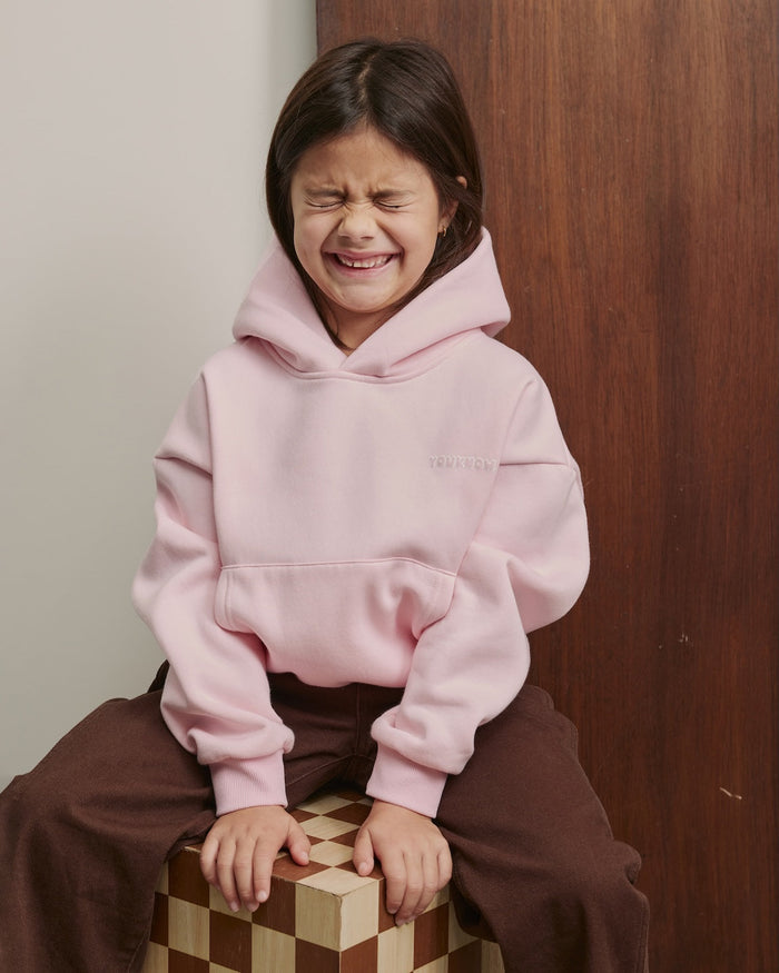 Kids Sunset Box Hoodie | Pink