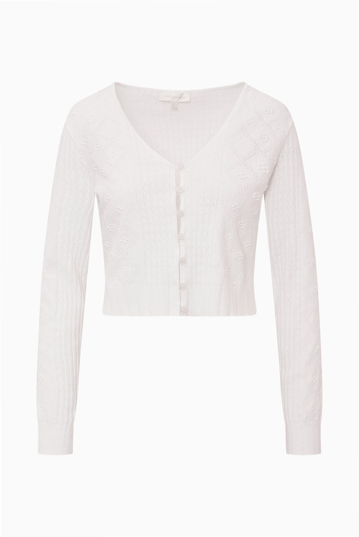 Laken Cotton Pointelle Cardigan