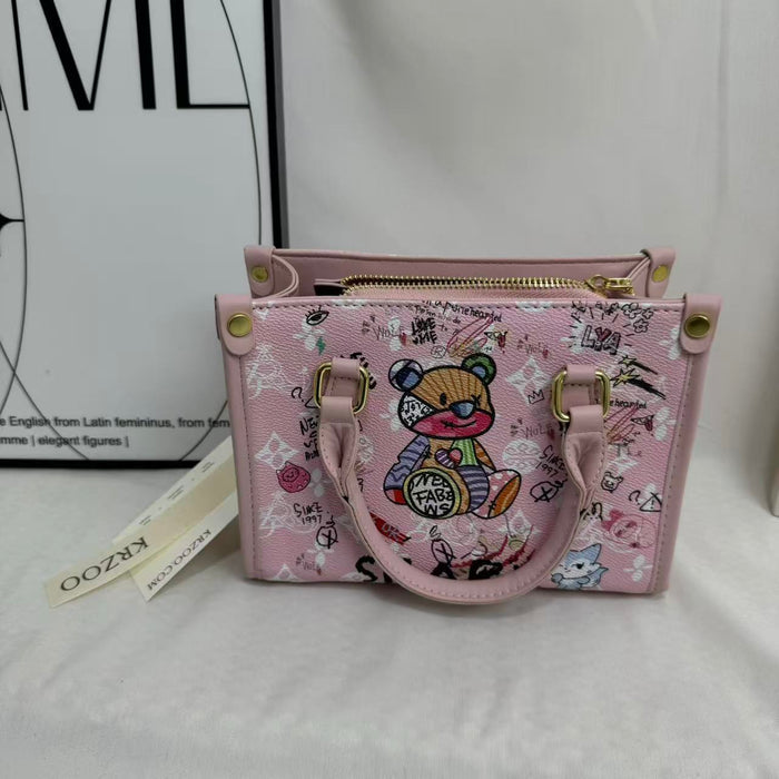 Large-Capacity Printed Shoulder Bag