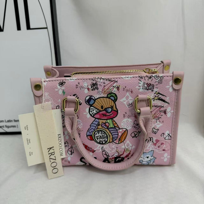 Large-Capacity Printed Shoulder Bag