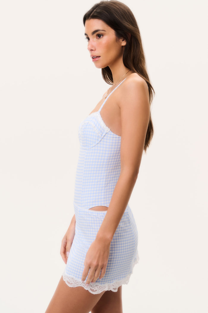 Lilosa Gingham Swim Skirt