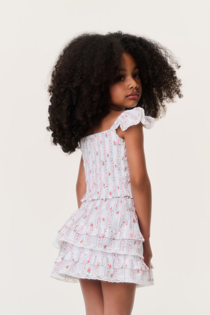 Little Girls Cherry Stripe Caspia Top