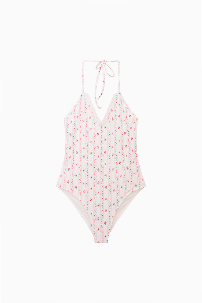 Little Girls Cherry Stripe Liorra Swimsuit