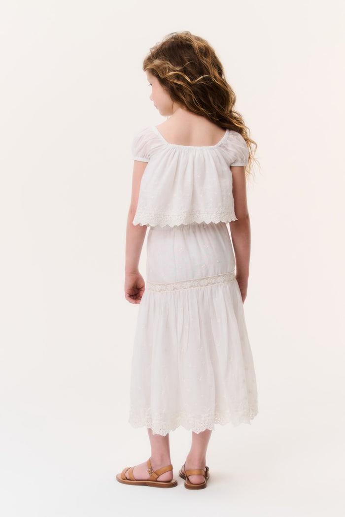 Little Girls Cotton Lace Norael Skirt