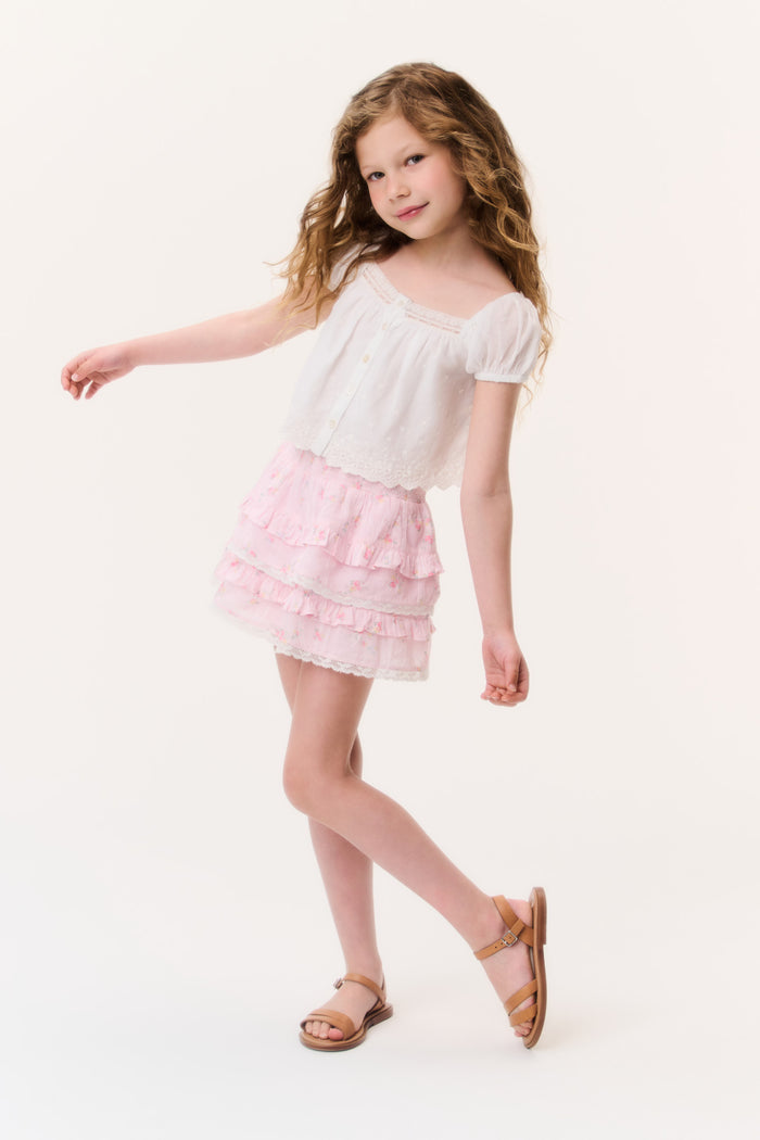 Little Girls Ditsy Floral Billie Skirt - SWEET NECTAR