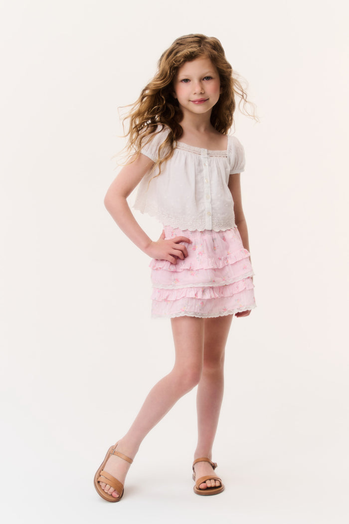 Little Girls Ditsy Floral Billie Skirt - SWEET NECTAR