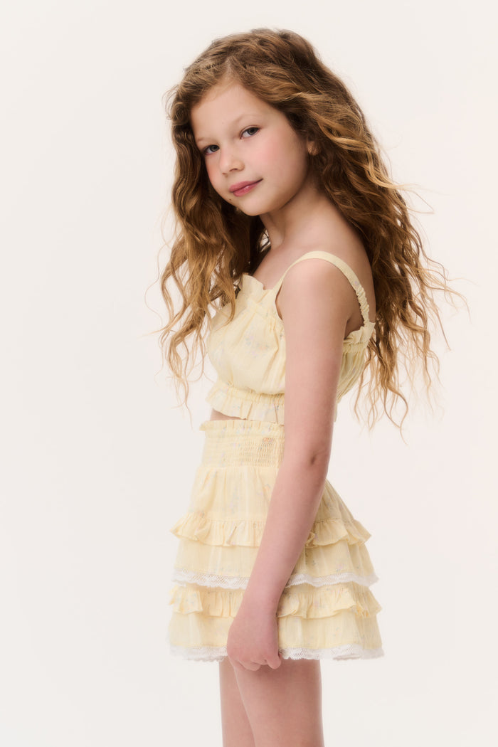 Little Girls Ditsy Floral Ken Top
