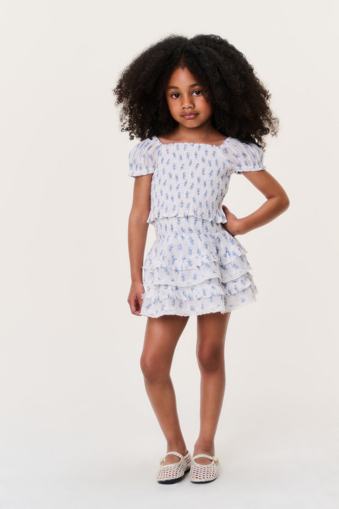 Little Girls Indigo Cloud Billie Skirt