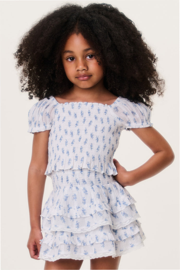 Little Girls Indigo Cloud Fabielle Top
