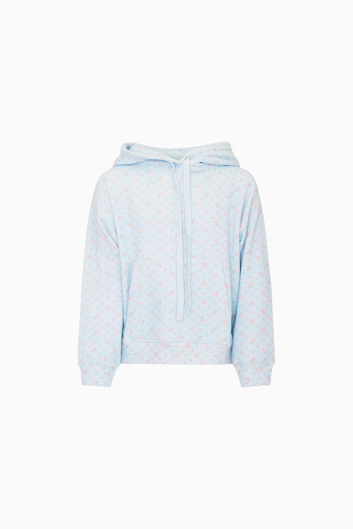 Light blue hoodie on a white background