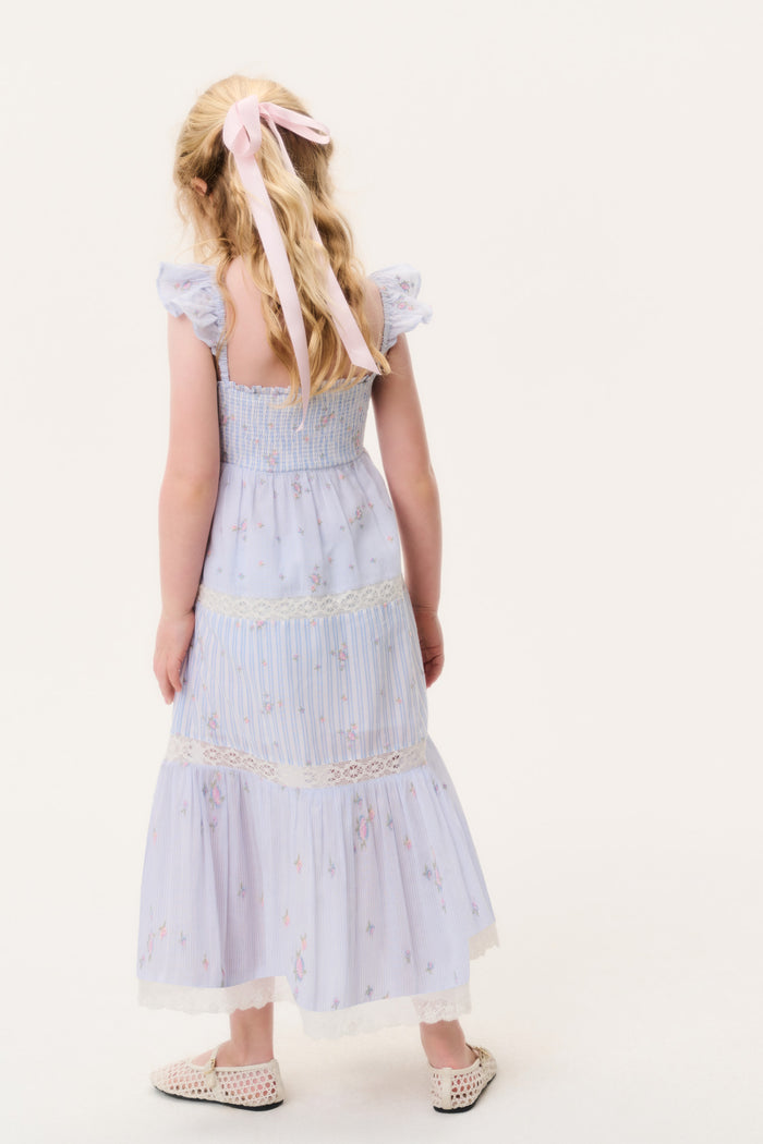 Little Girls Rhiannon Stripe Floral Dress