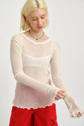 Eliza Faulkner Designs Inc. Tops Longsleeve Rib Tee White