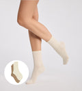 Lot de 2 chaussettes femme taupe, beige Modal
