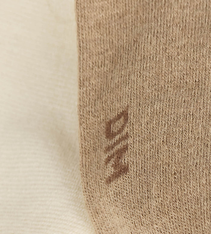 Lot de 2 chaussettes femme taupe, beige Modal