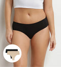 Lot de 2 tangas  en coton Dim Body Touch noir et nude