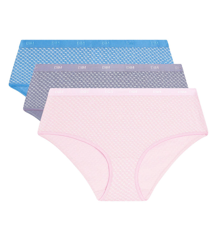 Lot de 3 boxers femme coton stretch logo Dim Les Pockets