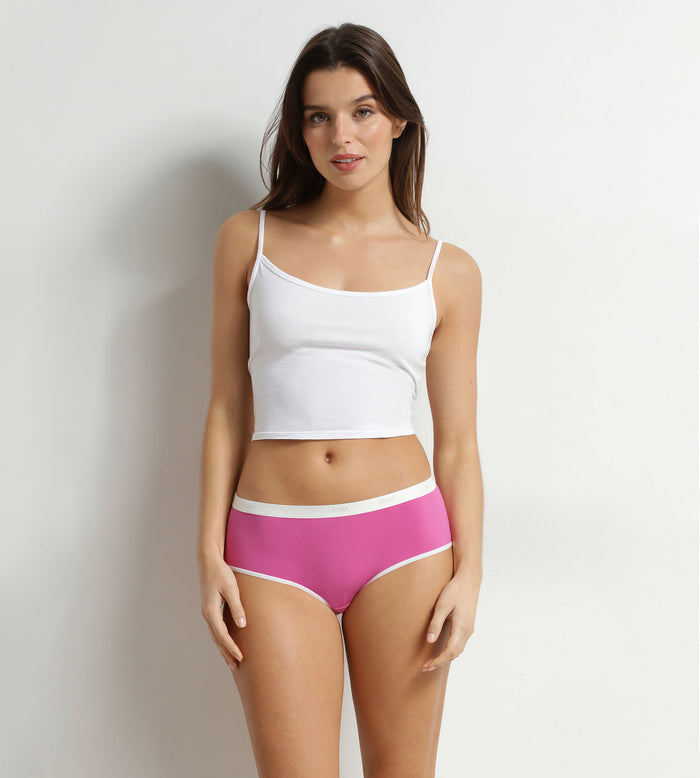 Lot de 3 boxers femme coton stretch motif vichy Les Pockets