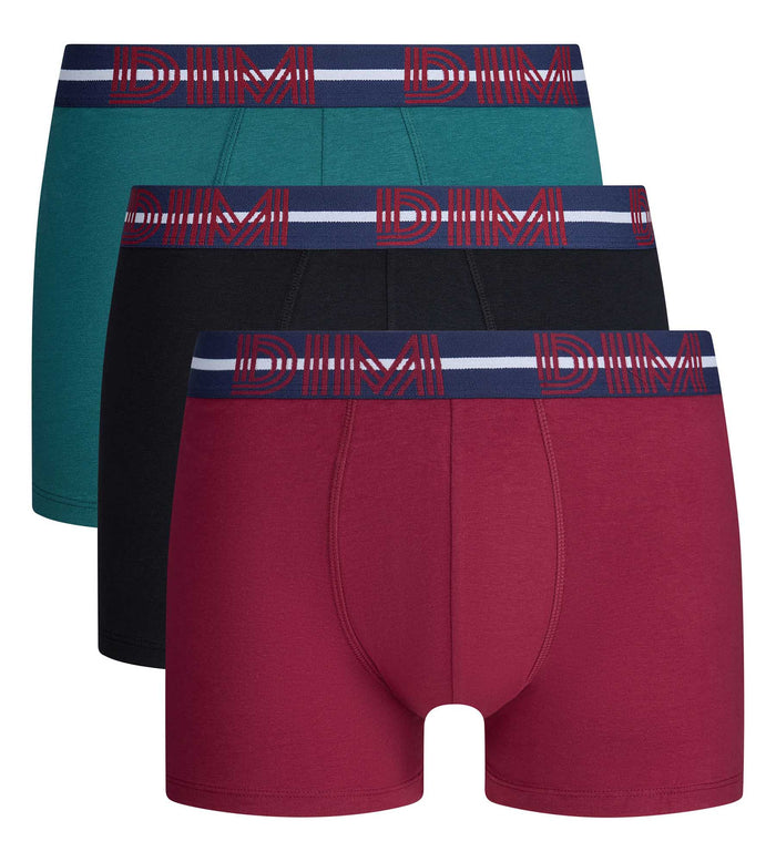Lot de 3 boxers homme velours, noir, vert bouteille Powerful