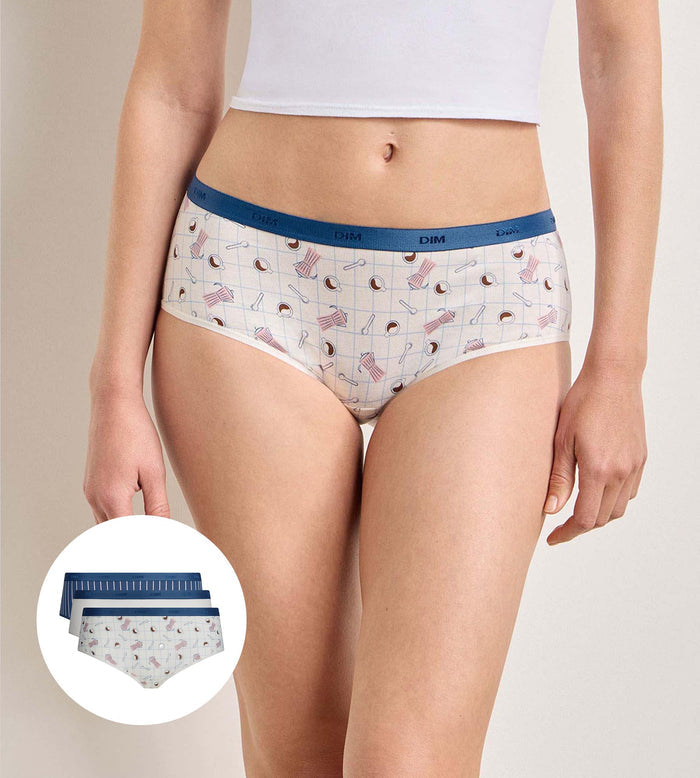 Lot de 3 shortys matin doux Les Pockets Coton