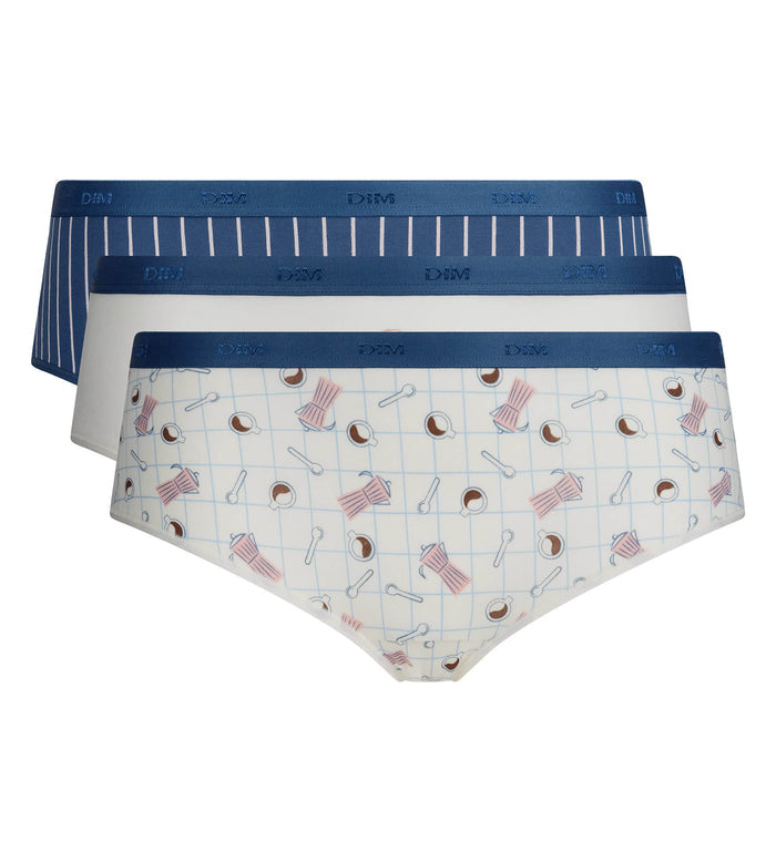 Lot de 3 shortys matin doux Les Pockets Coton