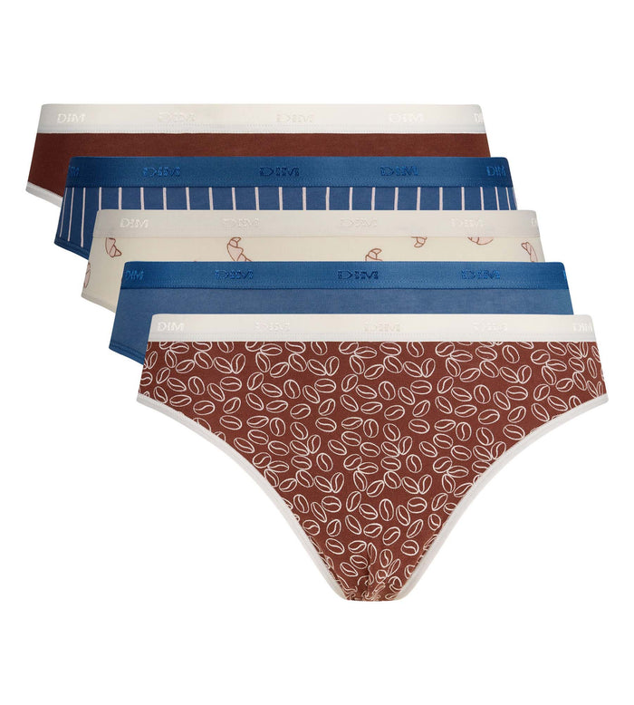 Lot de 5 culottes délice café Les Pockets Coton