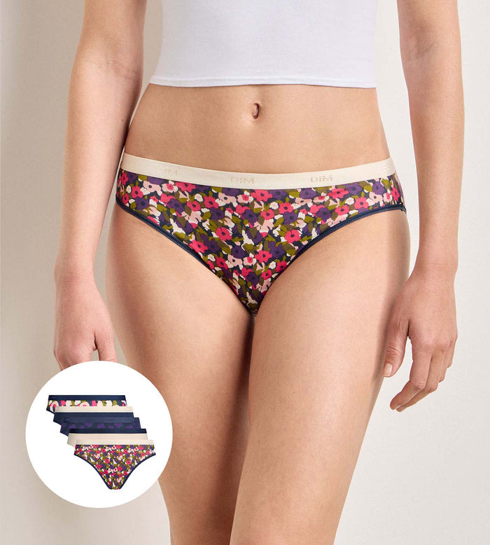 Lot de 5 culottes éclat floral Les Pockets Coton