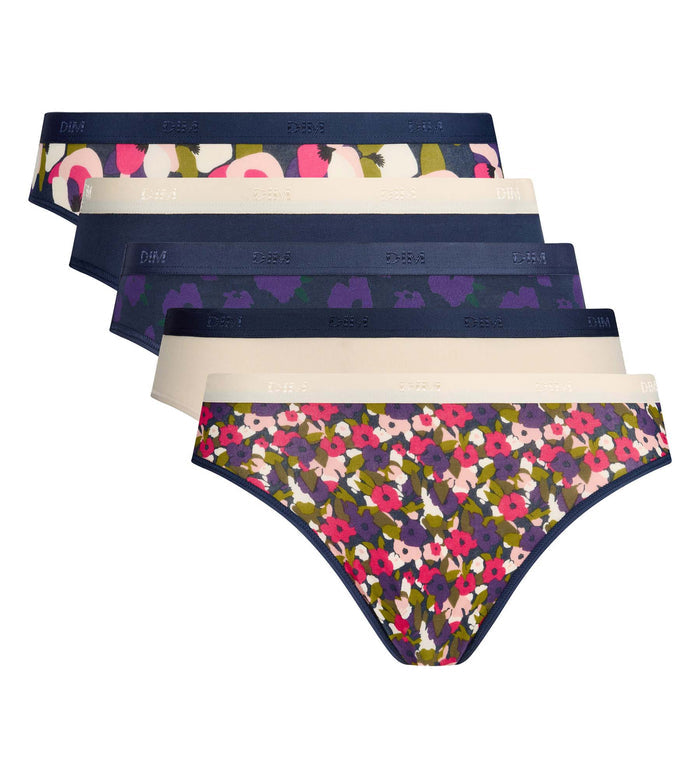Lot de 5 culottes éclat floral Les Pockets Coton