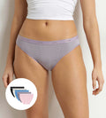 Lot de 5 slips femme coton stretch logo Dim Les Pockets