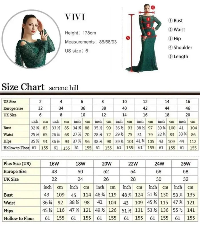 Luxury Beige Crystal Beaded Mermaid Evening Dress Tassel Sleeve LA73694