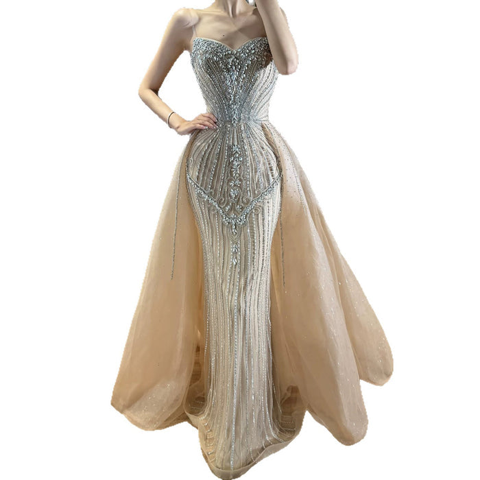 Luxury Nude Sweetheart Baroque Beaded Fitted Mermaid Dress LA73831 SERENE HILL
