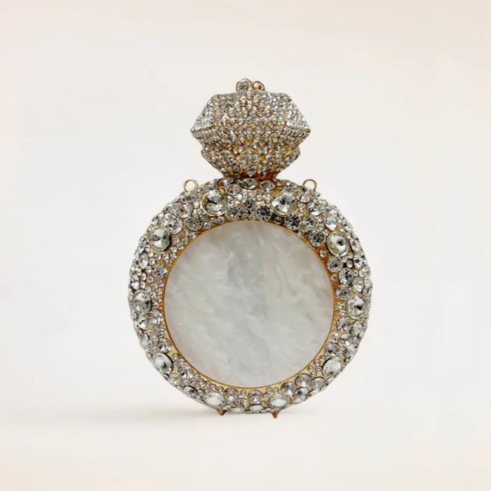 Luxury Round Gemstone Rhinestone Evening Clutch Bag HB032 Sheer Fairy