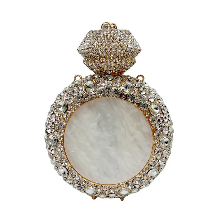 Luxury Round Gemstone Rhinestone Evening Clutch Bag HB032 Sheer Fairy