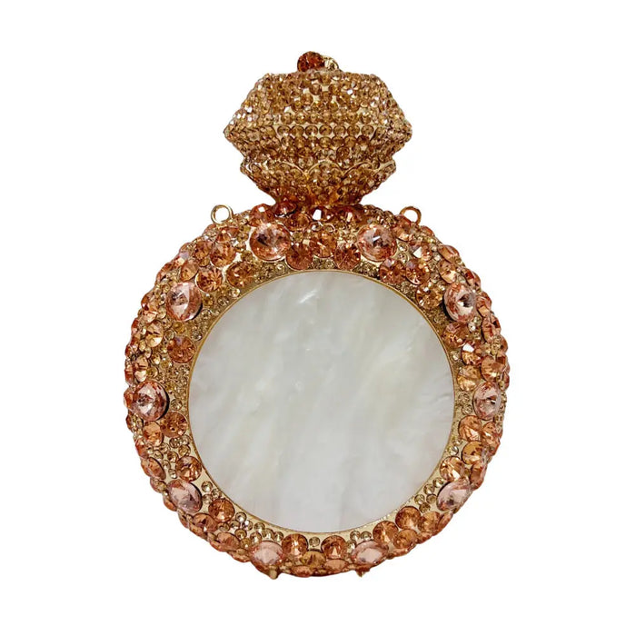 Luxury Round Gemstone Rhinestone Evening Clutch Bag HB032 Sheer Fairy